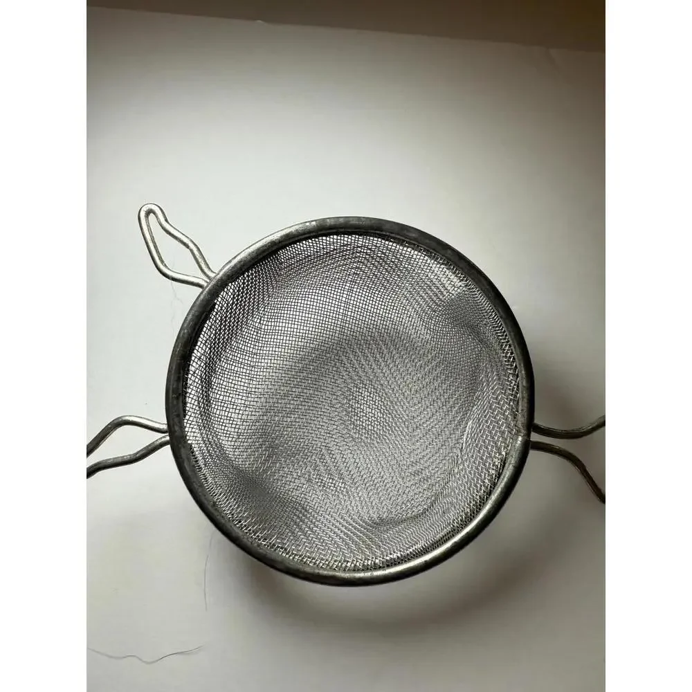 Vintage Ekco Mesh Strainer 70's Spice of Life Vegetable Pattern Plastic‎ Handle